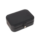 Maxbell PU Leather Jewelry Box Display Portable for Necklaces Earrings Brooches Black