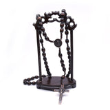 Maxbell Wooden Rosaries with Cross Pendant for Men Women Religious Jewelry Necklace