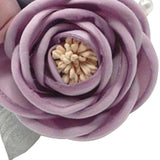 Maxbell Rose Boutonniere Artificial Flower Corsage for Formal Prom Party Ceremony Purple
