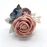 Maxbell Rose Boutonniere Artificial Flower Corsage for Formal Prom Party Ceremony Purple
