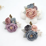 Maxbell Rose Boutonniere Artificial Flower Corsage for Formal Prom Party Ceremony Purple