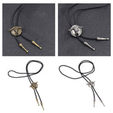 Maxbell Bolo Tie with Hand Braided Lanyard Fashionable Rope Length 100cm Bronze