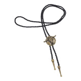 Maxbell Bolo Tie with Hand Braided Lanyard Fashionable Rope Length 100cm Bronze