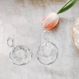 Maxbell Fashion Trend Women Drop Earrings Hollow Earrings Elegant Gifts for Daily Silver