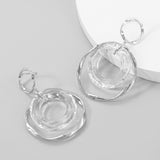 Maxbell Fashion Trend Women Drop Earrings Hollow Earrings Elegant Gifts for Daily Silver