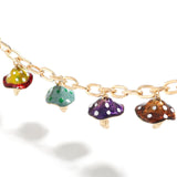Maxbell Cute Mushroom Pendant Necklace Adjustable Punk Gift Lovely for Girls