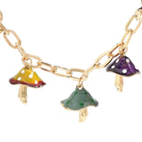 Maxbell Cute Mushroom Pendant Necklace Adjustable Punk Gift Lovely for Girls
