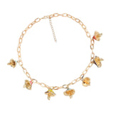 Maxbell Cute Mushroom Pendant Necklace Adjustable Punk Gift Lovely for Girls