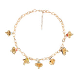 Maxbell Cute Mushroom Pendant Necklace Adjustable Punk Gift Lovely for Girls