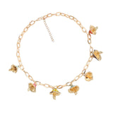 Maxbell Cute Mushroom Pendant Necklace Adjustable Punk Gift Lovely for Girls