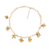 Maxbell Cute Mushroom Pendant Necklace Adjustable Punk Gift Lovely for Girls