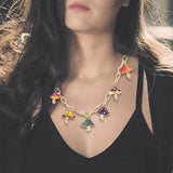 Maxbell Cute Mushroom Pendant Necklace Adjustable Punk Gift Lovely for Girls