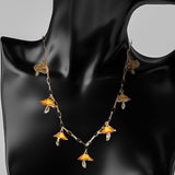 Maxbell Necklaces Cute Pendant Thick Chain Long Necklaces with Extension Chain Orange