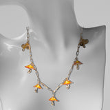 Maxbell Necklaces Cute Pendant Thick Chain Long Necklaces with Extension Chain Orange