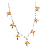 Maxbell Necklaces Cute Pendant Thick Chain Long Necklaces with Extension Chain Orange