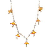Maxbell Necklaces Cute Pendant Thick Chain Long Necklaces with Extension Chain Orange