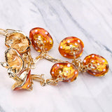Maxbell Necklaces Cute Pendant Thick Chain Long Necklaces with Extension Chain Orange