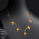 Maxbell Necklaces Cute Pendant Thick Chain Long Necklaces with Extension Chain Orange