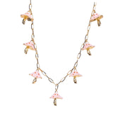 Maxbell Necklaces Cute Pendant Thick Chain Long Necklaces with Extension Chain Pink