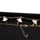 Maxbell Necklaces Cute Pendant Thick Chain Long Necklaces with Extension Chain Pink