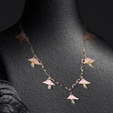 Maxbell Necklaces Cute Pendant Thick Chain Long Necklaces with Extension Chain Pink