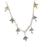 Maxbell Necklaces Cute Pendant Thick Chain Long Necklaces with Extension Chain Gray