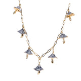 Maxbell Necklaces Cute Pendant Thick Chain Long Necklaces with Extension Chain Gray