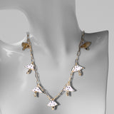 Maxbell Necklaces Cute Pendant Thick Chain Long Necklaces with Extension Chain Black Dots