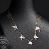 Maxbell Necklaces Cute Pendant Thick Chain Long Necklaces with Extension Chain Black Dots