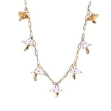 Maxbell Necklaces Cute Pendant Thick Chain Long Necklaces with Extension Chain Black Dots