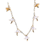 Maxbell Necklaces Cute Pendant Thick Chain Long Necklaces with Extension Chain Black Dots