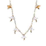 Maxbell Necklaces Cute Pendant Thick Chain Long Necklaces with Extension Chain Black Dots