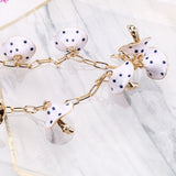 Maxbell Necklaces Cute Pendant Thick Chain Long Necklaces with Extension Chain Black Dots