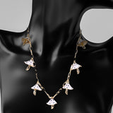 Maxbell Necklaces Cute Pendant Thick Chain Long Necklaces with Extension Chain Black Dots