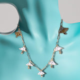 Maxbell Necklaces Cute Pendant Thick Chain Long Necklaces with Extension Chain Black Dots