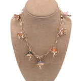 Maxbell Necklaces Cute Pendant Thick Chain Long Necklaces with Extension Chain Colorful