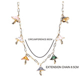 Maxbell Necklaces Cute Pendant Thick Chain Long Necklaces with Extension Chain Colorful