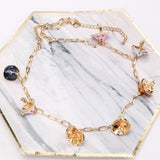 Maxbell Necklaces Cute Pendant Thick Chain Long Necklaces with Extension Chain Colorful