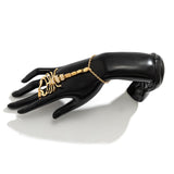 Maxbell Ring Hand Chain One Size Adjustable Punk Hip Hop for Women Girls Gold
