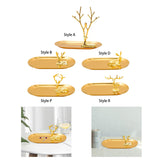 Maxbell Jewelry Tray Portable Ring Holder Ring Dish for Bracelet Earrings Necklace Style A