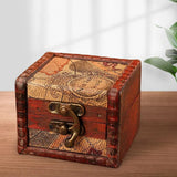 Maxbell Vintage Wooden Jewelry Box Organizer Holder for Brooches Bracelets Ear Studs C