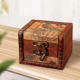 Maxbell Vintage Wooden Jewelry Box Organizer Holder for Brooches Bracelets Ear Studs C