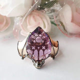 Maxbell Women Vintage Bat ring Purple Artificial Gemstone Ring Jewelry Diameter 1.65cm