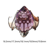 Maxbell Women Vintage Bat ring Purple Artificial Gemstone Ring Jewelry Diameter 1.65cm