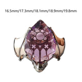 Maxbell Women Vintage Bat ring Purple Artificial Gemstone Ring Jewelry Diameter 1.65cm