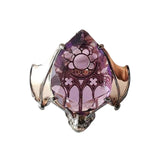 Maxbell Women Vintage Bat ring Purple Artificial Gemstone Ring Jewelry Diameter 1.65cm