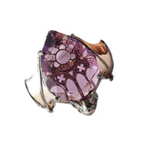 Maxbell Women Vintage Bat ring Purple Artificial Gemstone Ring Jewelry Diameter 1.65cm