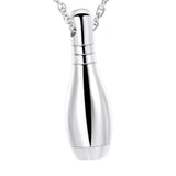 Maxbell Cremation Urn Necklace Memorial Necklace Keepsake Stainless Steel Small Silver