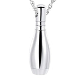 Maxbell Cremation Urn Necklace Memorial Necklace Keepsake Stainless Steel Small Silver