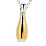 Maxbell Cremation Urn Necklace Memorial Necklace Keepsake Stainless Steel Small Golden